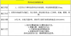 蘇州車位劃線報(bào)價表 地下室車庫劃線包工包料報(bào)價表